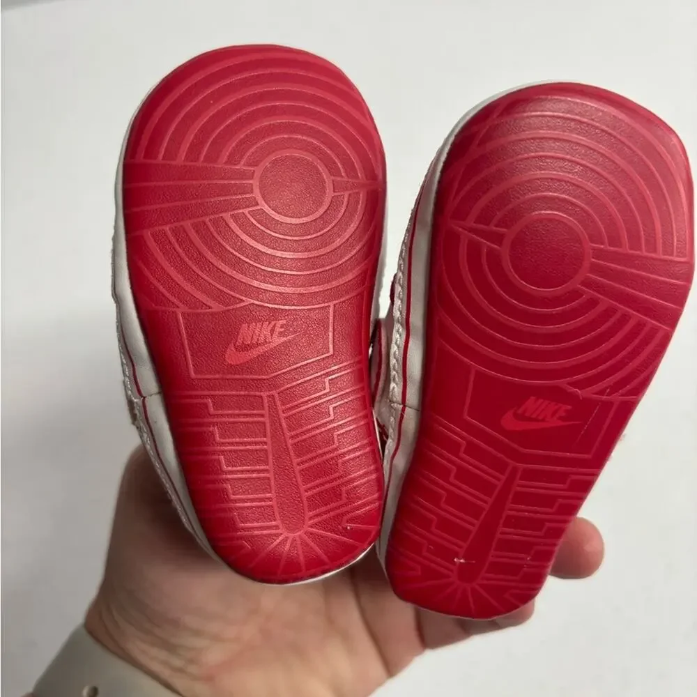 Nike Vandal Low Crib sneakers in white and red infant size 1C